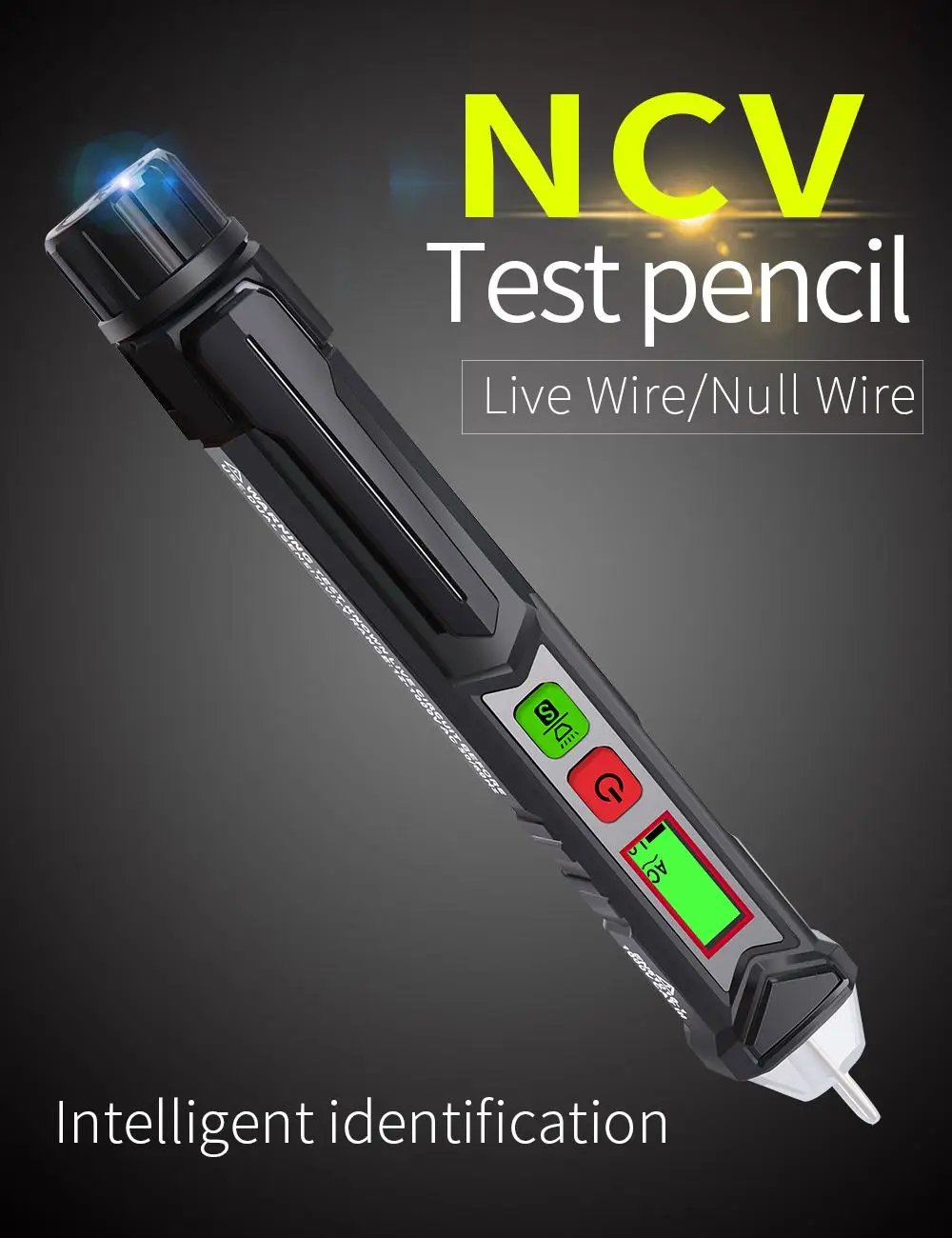 

Non-Contact Voltage Detector AC Voltage Test Pen Tester Indicator 12~1000V Adjustable Sensitivity Match Multimeter