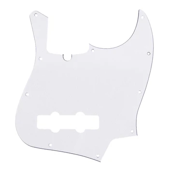 

10 Holes Scratch Plate Guitar Pickguard with Screws for Jazz Bass style Guitar Replacement, 3ply