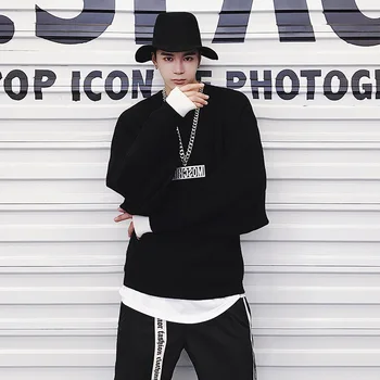 

Youth Male New Bat Sweater 2019 Spring And Winter Back Printing Long Sleeve Knitting Unlined Upper Garment Best Preppy Style