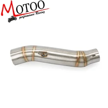 Моту-средняя выхлопная труба мотоцикла круглый глушитель для HONDA CBR300 CBR 300 Соединительная труба из нержавеющей стали