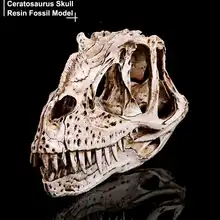 DIY Ceratosaurus изделия из смолы динозавр зуб череп обучение скелет модель Хэллоуин для дома и офиса вечерние украшения 3x7x17,5 см