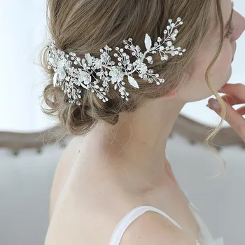 

Luxury Tiara Bridal Hairbands Crystal Headbands Pearl Women Hair Jewelry Wedding Hair Accessories Crystal Tiaras And Crowns