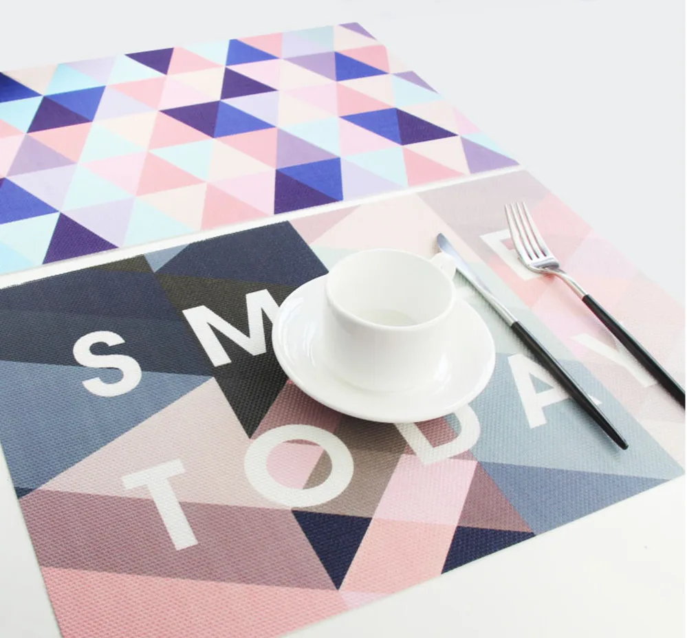 شيك لطيف قطع قماش توضع تحت الأغراض المختلفة مصنوعة من الكلوريد متعدد الفينيل المائدة سادة طاولة طعام حصيرة كوستر الحرارة العزل المضادة للان...