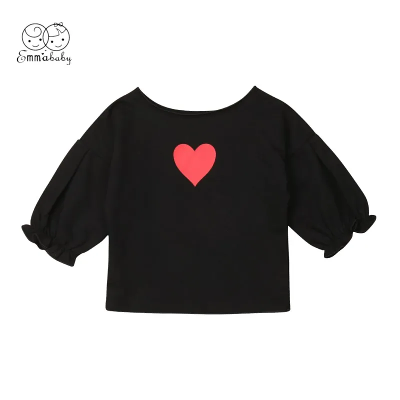 Emmaababy/Новинка От 1 до 6 лет Повседневная футболка с короткими рукавами для