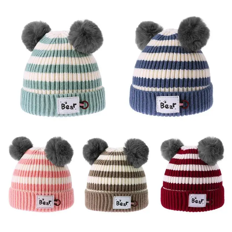 

2018 New Winter Hats for Kids Warmer Boy Girl Casual Cap Beanies Knitted Solid Cute Hat Girls Autumn Female Beanie Caps Gifts