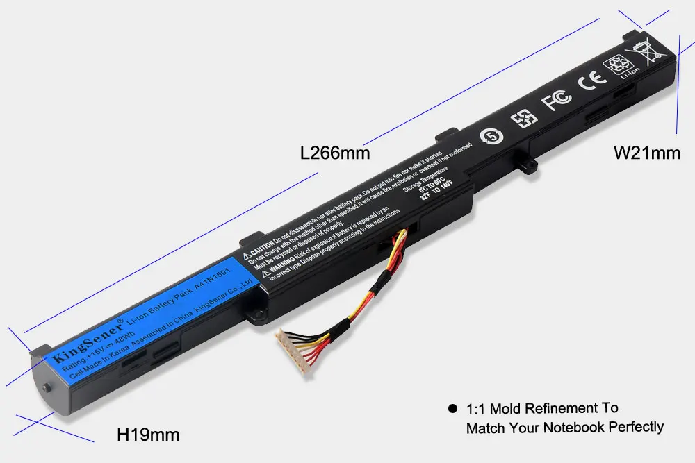 Tanie KingSener Korea Cell A41N1501 bateria do asus GL752JW GL752 GL752VL GL752VW N552 N552V N552VW N752 N752V N752VW N752VX A41LK9H