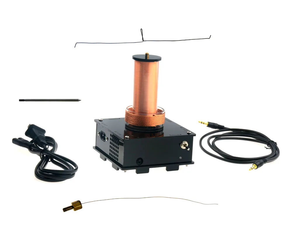 Goedkoop 2019 Nieuwe muziek Tesla Coil Draadloze Transmissie Muziek plasma luidspreker, Tesla Coil, Afgewerkt elektronische diy kit
