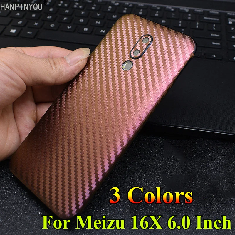 

For Meizu 16X 6.0" 3D Gradient Carbon Fiber Full Back Cover Decal Skin Phone Protective Sticker Film