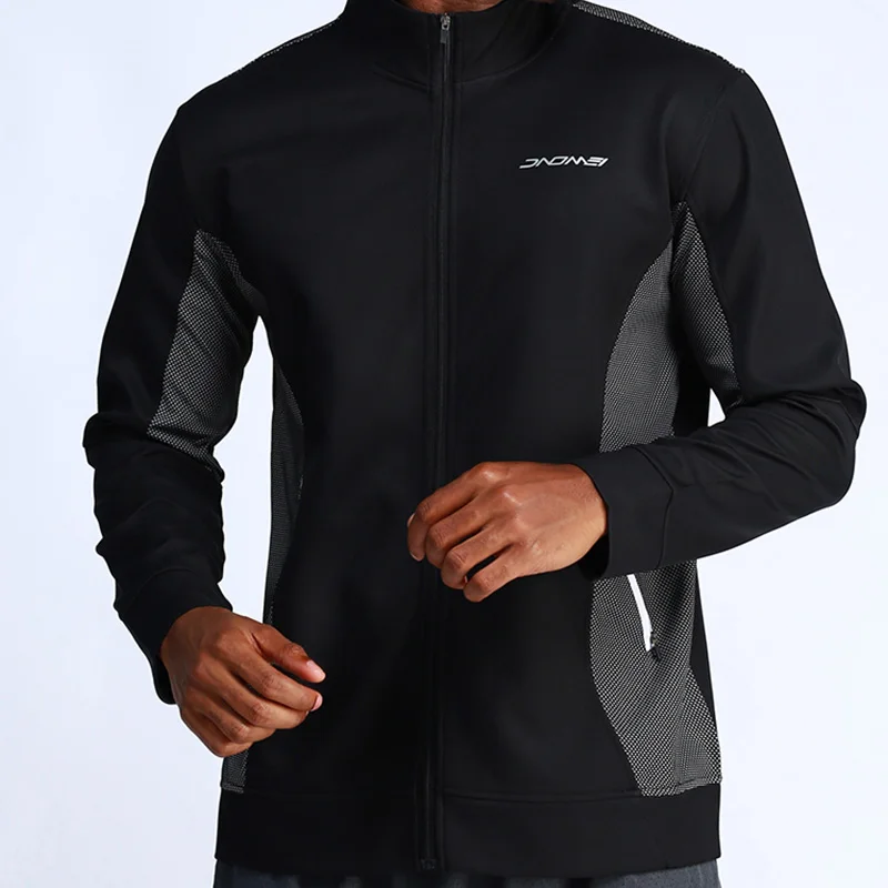 

Breathable Running Jackets For Men Zipper Stand Collar Quick Dry Gym Sports Fitness Jogging Hiking Coats Sportswear Male