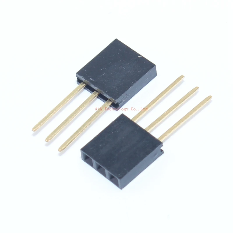 

20PCS 3 PIN 11MM Strip Connector Socket 1X3 3PINSingle Row Straight FEMALE PIN HEADER 2.54MM PITCH pin long FOR arduino PCB