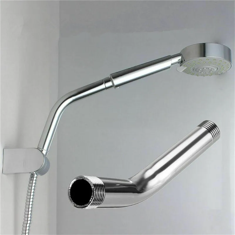 

Head Extension Angled Home Shower Arm Extra Hose Pipe Bathroom Shower Hot