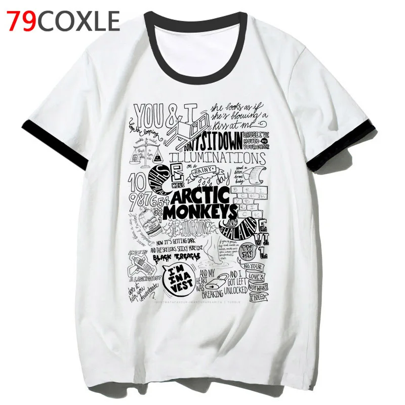 

arctic monkeys t shirt streetwear clothing funny school for male tee hip harajuku t-shirt hop top tshirt 2019 men F7012