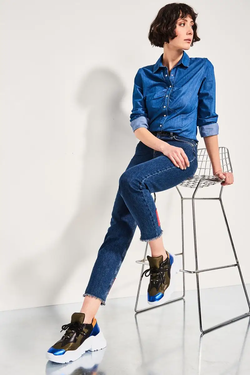 

Soho Cool Dark Color Women Mixed Color Sneaker Shoes Bling Decors Female Casual Sneakers Platform Sports Shoes 12294