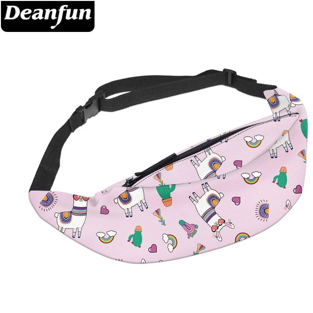 Поясная Сумка Deanfun водонепроницаемая сумка на молнии в виде сердца ламы кактуса
