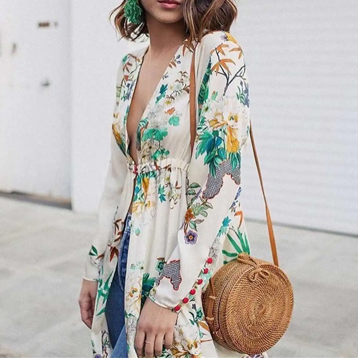 

Beautiful Lady Women Hand Woven Bag Rround Rattan Straw Bohemia Beach Bali Island Circle Bags Match decorations