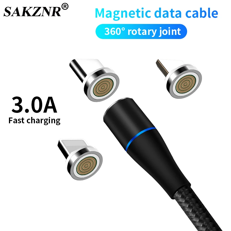 

Magnetic Charger Micro USB Cable Fast Charging For iPhone X XS MAX XR Data Charger Cable USB Type C Cable Charger For Samsung S9