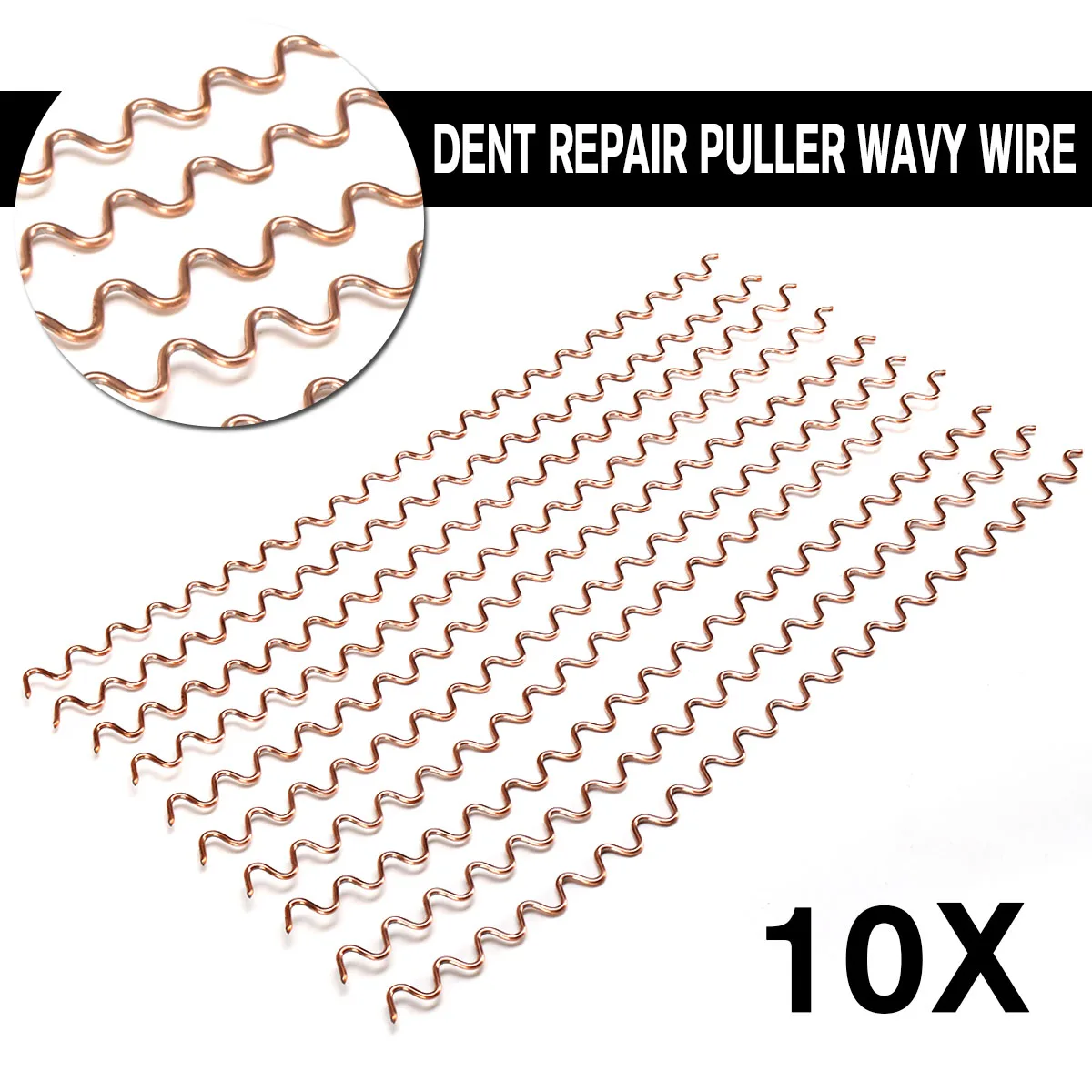 10 шт./компл. медь дент ремонт Съемник волнистые провода 316 мм для устранение вмятины точечной сварки ремонт автомобиля удаления Tool Kit