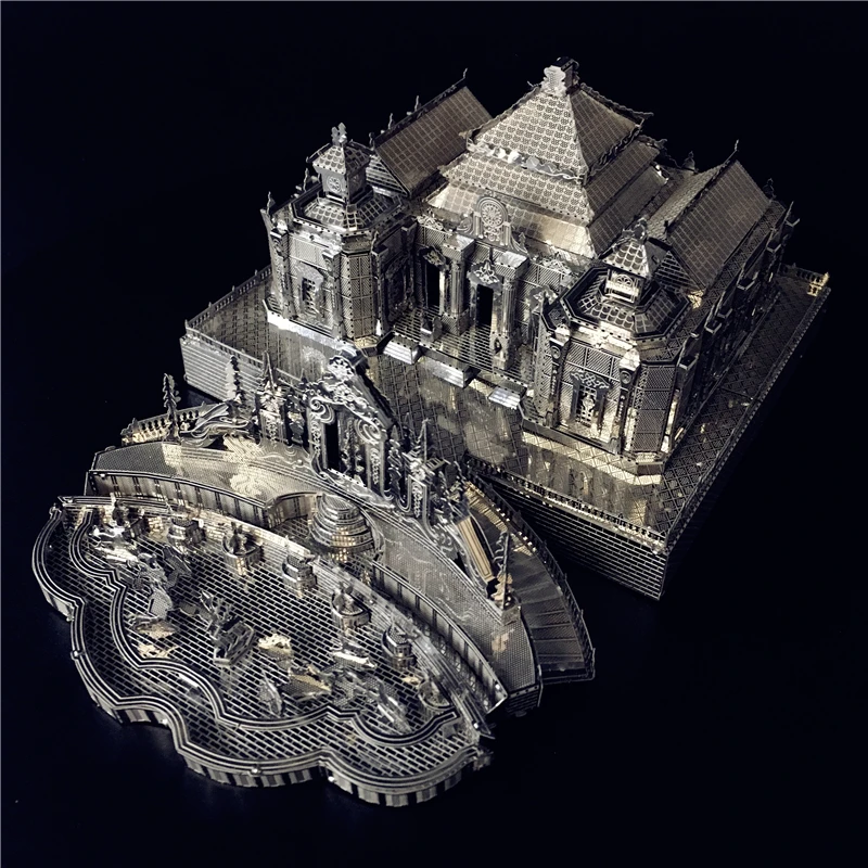 MMZ MODEL 3D Metal puzzle Model Kits Dashuifa of Old Summer Palace DIY Assemble Puzzle Laser Cut Jigsaw Building Toys Gif