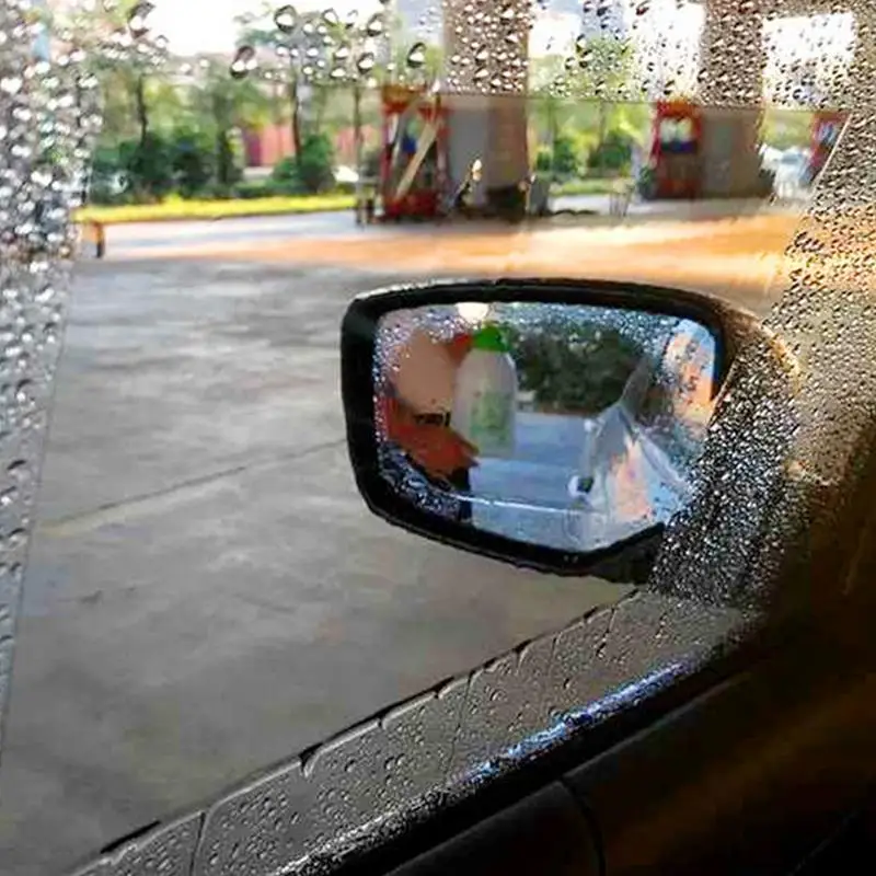 2 шт., Универсальное Автомобильное зеркало заднего вида, водонепроницаемая, противотуманная, непромокаемая пленка, боковое стекло, пленка, ПЭТ, автомобильные аксессуары