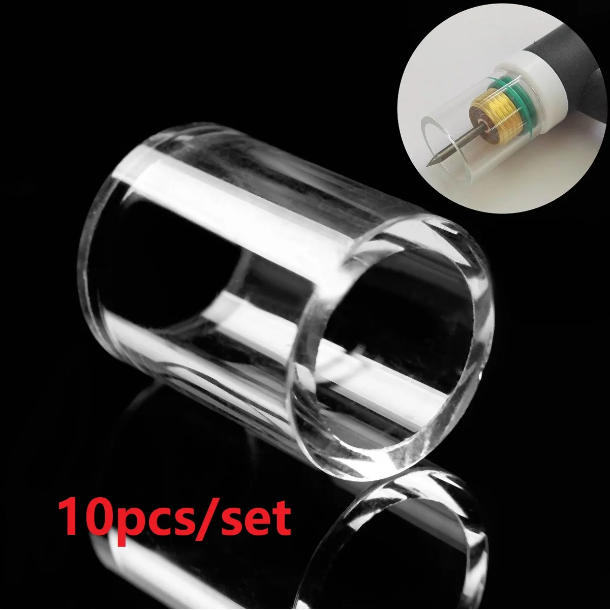 Copo de Vidro para Tig Novidades Limpar Pyrex Lente Gás Soldagem Stubby Wp-17 18 26 Tocha 10 pc – Set