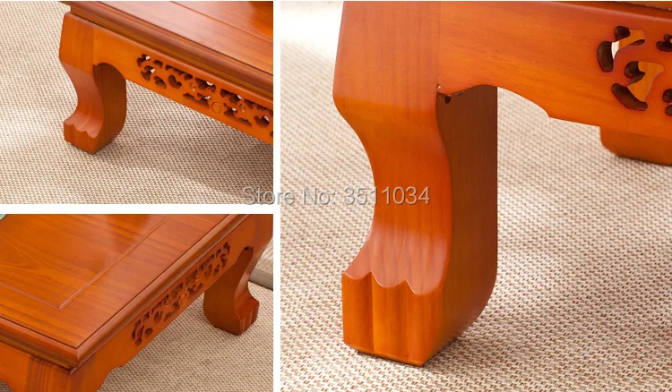 Oak color Oriental Antique Furniture Design Japanese Floor Tea Table Small Size Living Room Wooden Coffee Tatami Low Table Wood