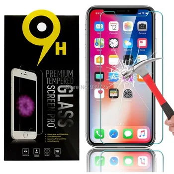 

9H Tempered Glass Screen Protector Potective Film for iphone 5 6 7 8 Plus X XR XS Max samsung s6 s7 s8 s9 android phone