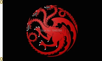

House Targaryen Flag Banner Targaryen Dragon Flag Custom Banner New 3x5ft Polyester, free shipping