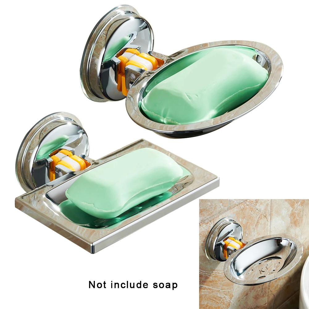 Draining Suction Cup Holder Soap Dish Hanger Powerful Home Without