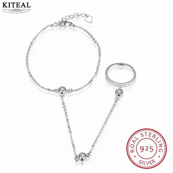 

KITEAL 925 sterling silver jewelry Girl simple circle bracelet finger circle bracelet sterling silver pulsera Factory Wholesale