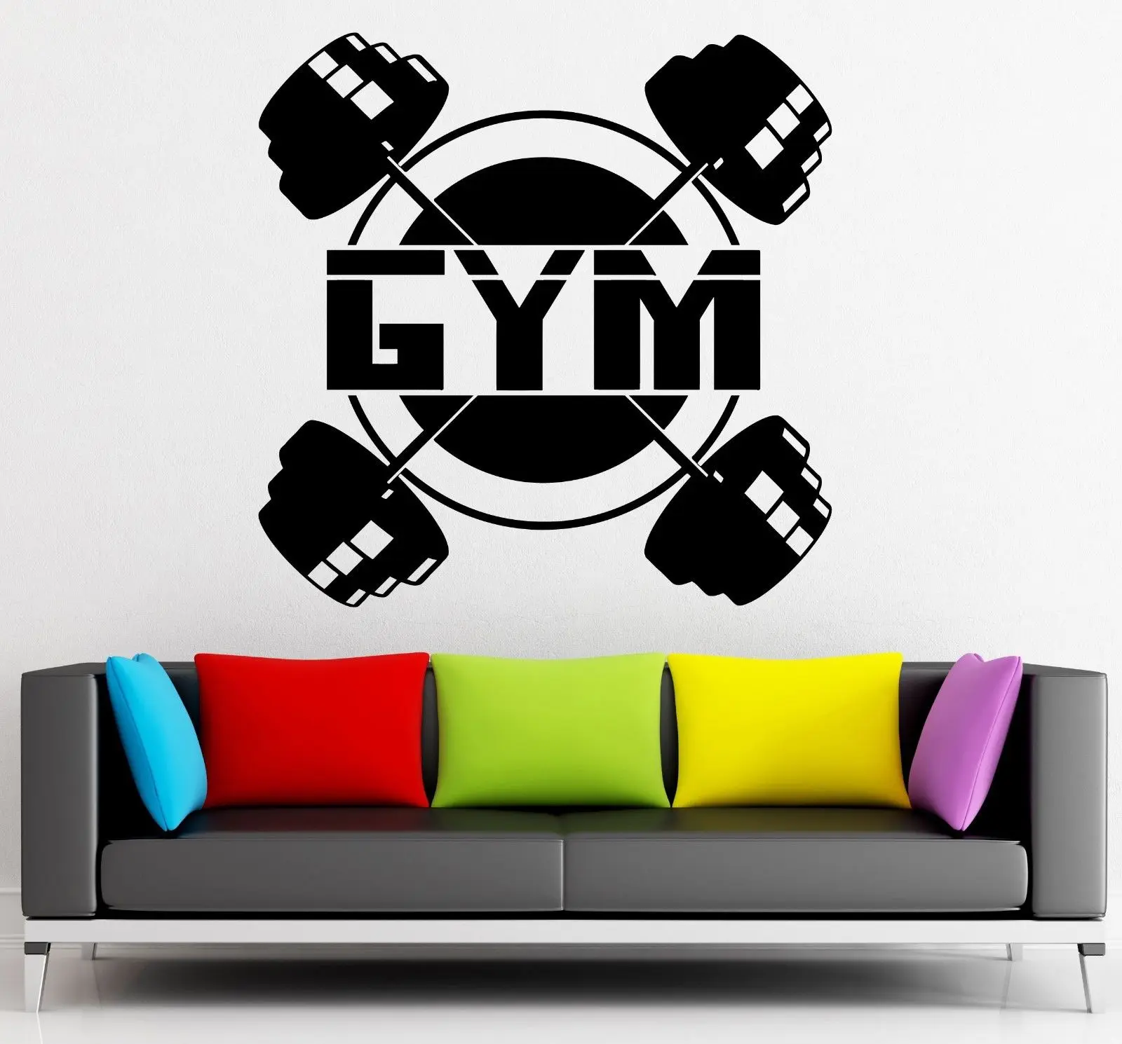 Gym Wall Sticker Vinyl Decal Power lifting Gym Sport Bodybuilding