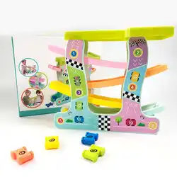 Baby Click Clack Racetrack Kids повозка гоночная трасса пластиковые гоночные автомобили родитель-ребенок Взаимодействие забавная игрушка с 4