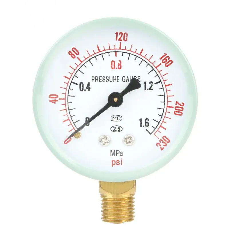 1.6 Mpa 230psi G1/4 60mm Dial Air Hydraulic Water Pressure Gauge Meter