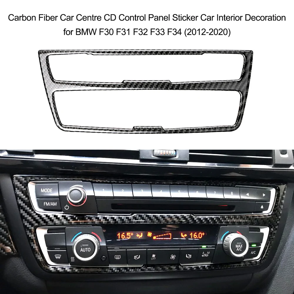 

Carbon Fiber Car Centre CD Control Panel Sticker Interior Decoration for BMW F30 F31 F32 F33 F34 (2012-2020) Car Accessories