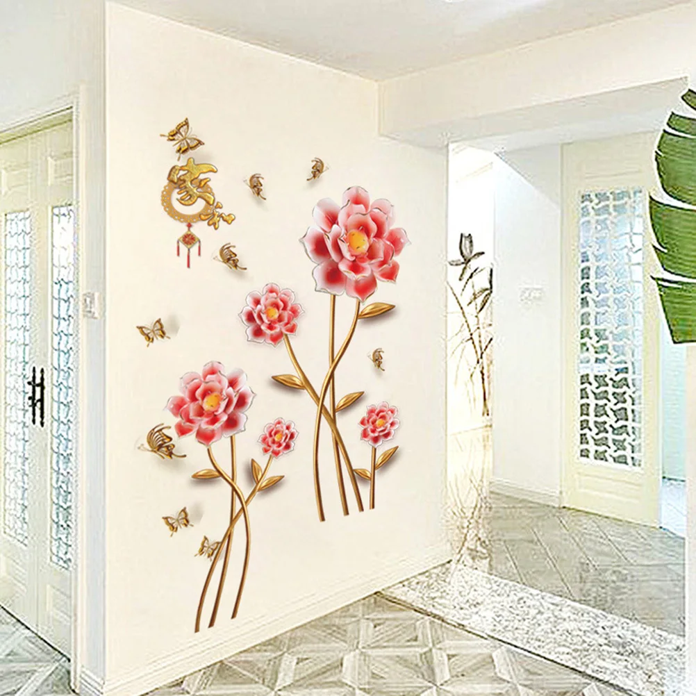 1PC Chinese Style Wall Decals Wallpaper Wall Stickers TV Background Home Decoration Wall Sticker