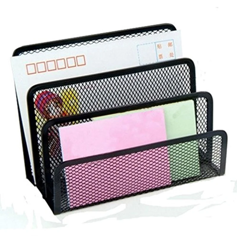 

Business Paper Tray Document File Holders Metal Mesh Mail Brochure Letter Sorter Organizer for Front Desk Exhibition Trade Show