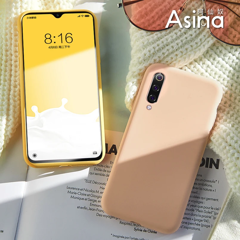

Soft TPU Case For Xiaomi Redmi Note 7 Original Liquid Silicone Case Plain Color Clear Bumper For Xiaomi Mi 9 A2 Coque Capa