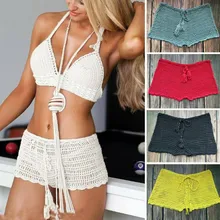 Новые стильные модные сексуальные женские шорты для плавания для девочек Плавки бикини полые спортивные одноцветные Мужские Трусы пляжная одежда для плавания