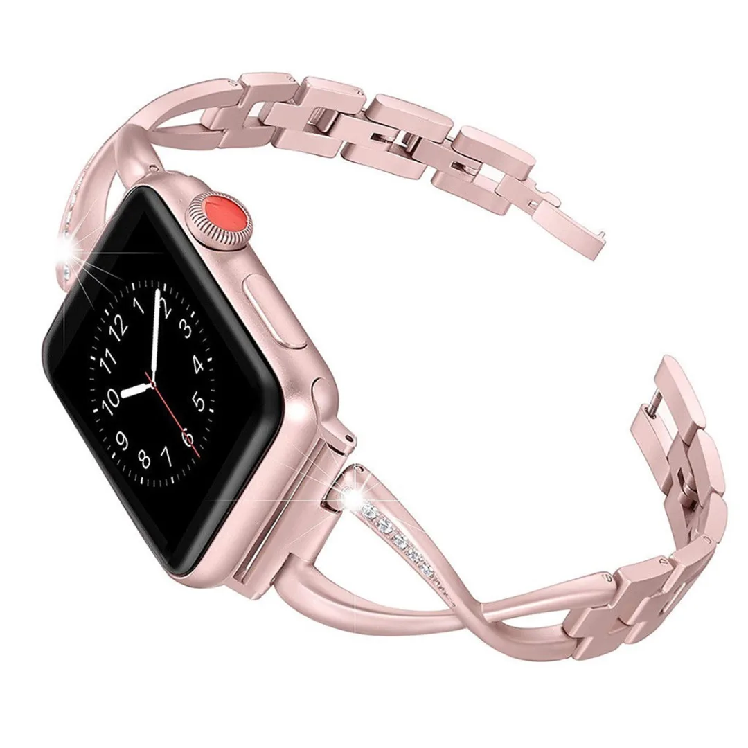 

Shellhard Women Watch band For Apple Watch Series 4 40/44mm Stainless Steel Bracelet Watch Band Strap For iwatch Series