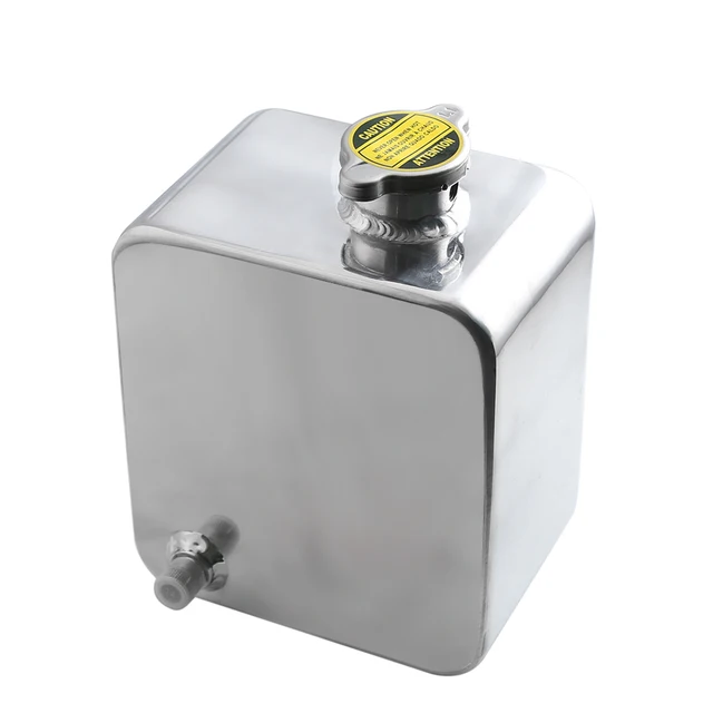 Universal 2L Aluminium Water Tank Coolant Header Overflow Expansion Recovery Tank Reservoir Kit