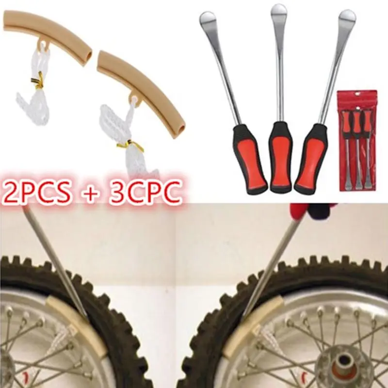 

5Pcs Motorcycle Tire Tool 3Pcs Tire Lever Tool Spoon+2 Piece Protector Spoon Set