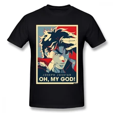 Jojo Bizarre Adventure Joestar Joseph OH MY GOD carta Camiseta Vintage para hombre de talla grande de algodón cool Camiseta S-3XL Camiseta