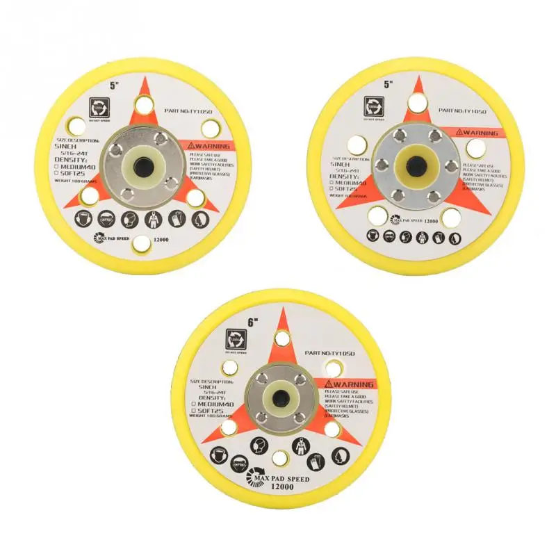 5/6 Holes Pneumatic Self adhesive Disc Grinding Machine Disc Polishing Sandpaper Polish Pad