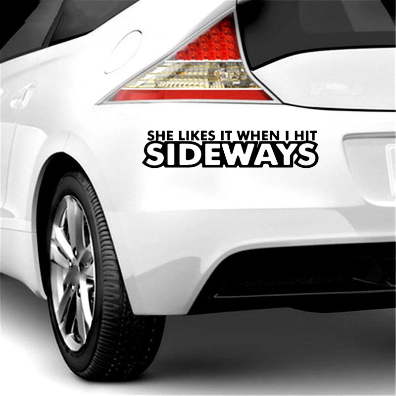 She Likes It When I Hit Sideways JDM Car Accessories Fashion Creative Classic Attractive Vinyl Decals Car Stickers