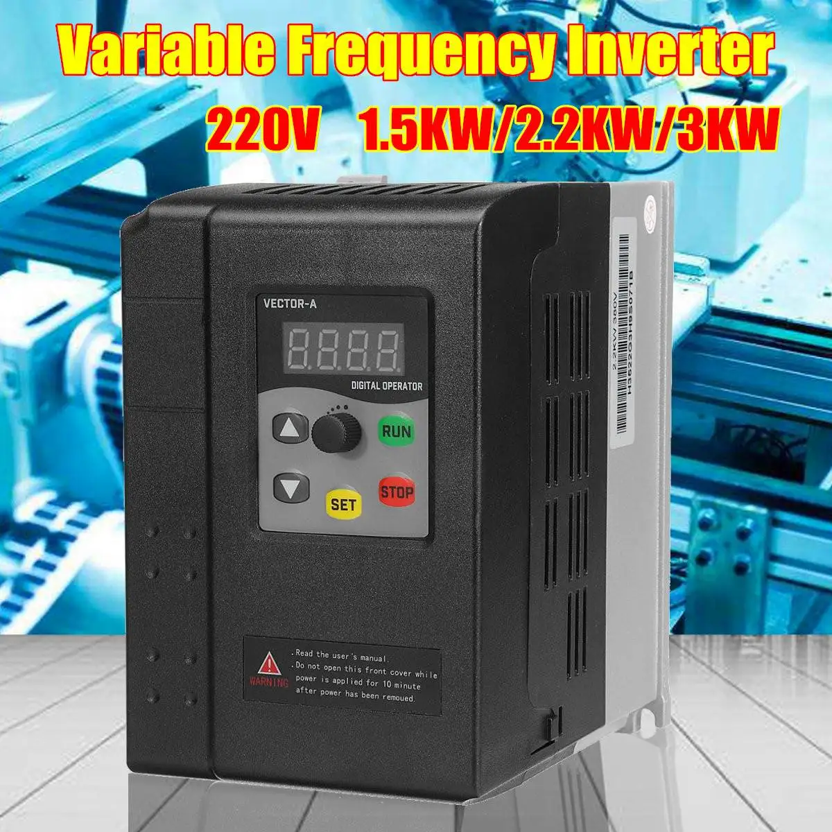 

CNC Spindle motor speed control 220v 1.5/2.2/3KW VFD Variable Frequency Drive VFD 1HP Input 3HP frequency inverter for spindle