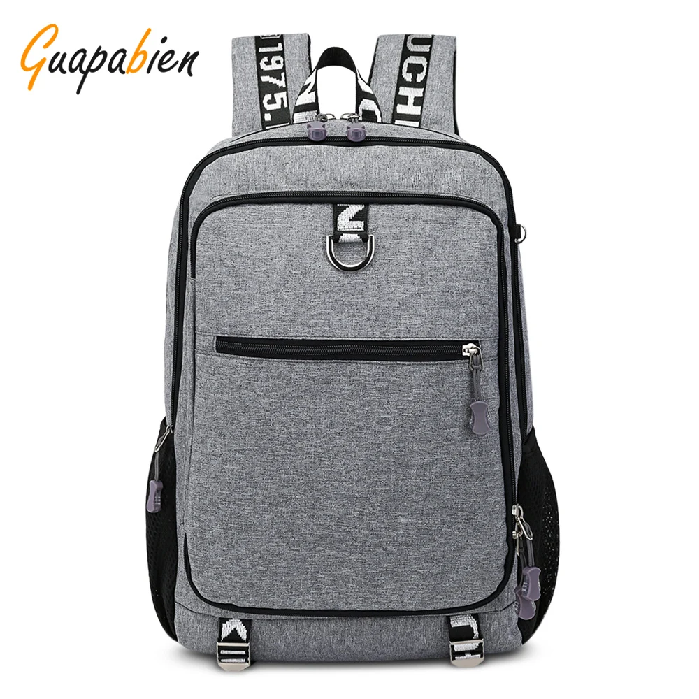 Guapabien молодых для мужчин Multi Функция Мода Оксфорд сумка большой ёмкость путешествия ноутбук рюкзак с зарядка через usb порты и