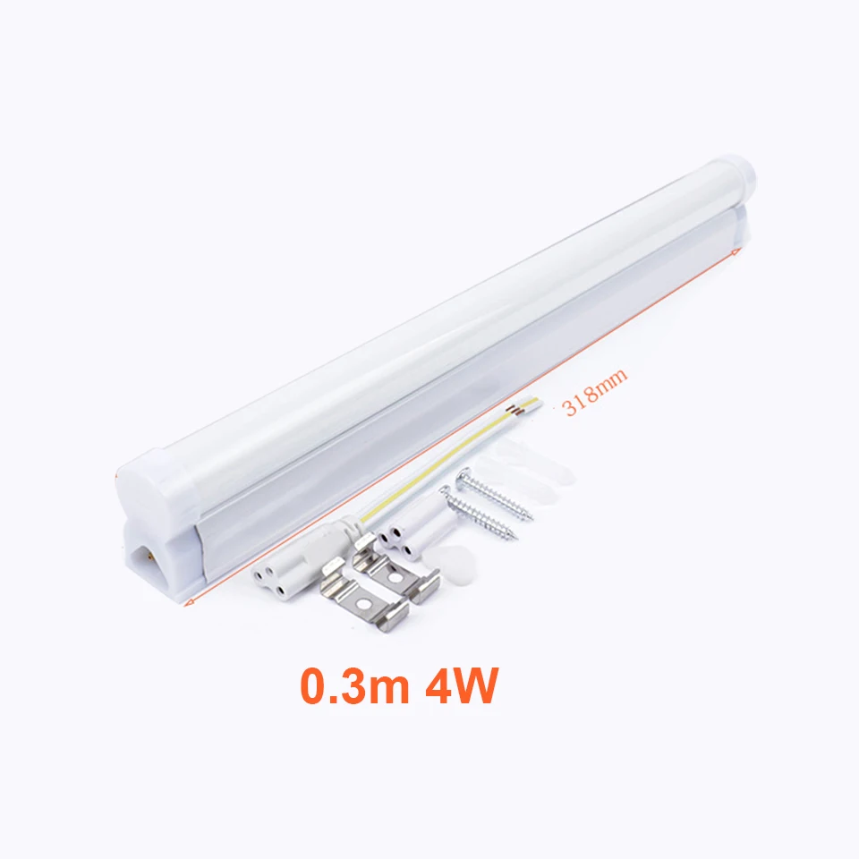 SMD T5 led light tube 4 шт./лот 300 мм Вт 220 В флуоресцентные Настенные светильники для дома