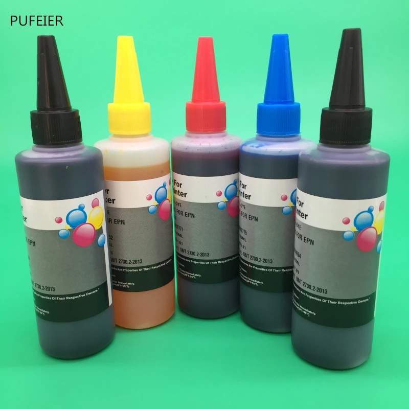 

5 Bottles PGI-570 CLI-571 PGI570 CLI571 Dye Based Ink For Canon PIXMA MG5750 MG5751 MG5752 MG5753 MG6850 MG6851 MG6852 MG6853