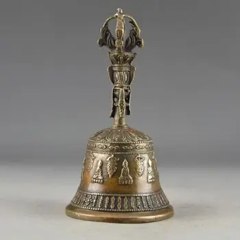 

Chinese archaize brass hand hammer exorcism statue of bells