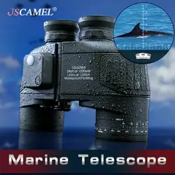 Новый военный 10x50 Hd морской бинокль дальномер компас Охота окуляра Водонепроницаемый азота Армейский зеленый Bak4