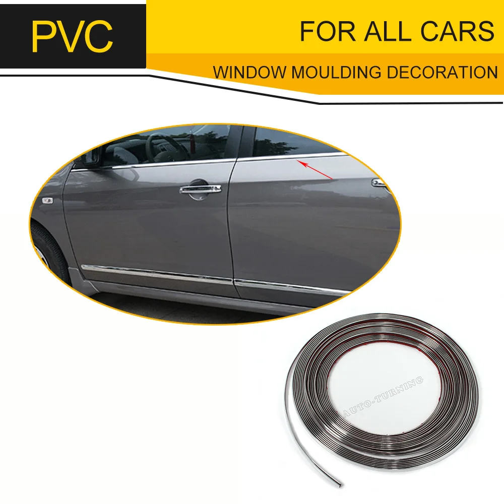 Universal Car Styling PVC Chrome Auto Car Body Kit Side Skirt Window